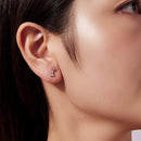 925 Sterling Silver 0.08ct and 0.12ct Moissanite Earrings in White Gold for Women-7