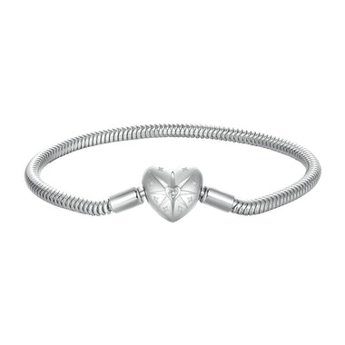 925 Sterling Silver + Pavé Setting White Gold Bracelet 17.0cm for Women