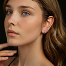 925 Sterling Silver Moissanite Earrings 1.3cm for Women-7