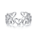 925 Sterling Silver and White Gold Plated Ring for Women-1