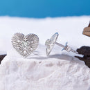 925 Sterling Silver Earrings with CZ in White Gold Plating for Women-4