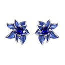 925 Sterling Silver Earrings with Enamel Process and Pavé Setting CZ-2