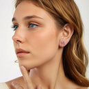 925 Sterling Silver Plated White Gold Earrings-7