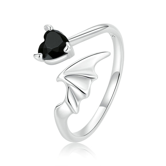 925 Sterling Silver Oxidized Pavé Setting CZ Ring