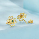 925 Sterling Silver Earrings with Pavé Setting CZ, 0.9cm, Oxidized Silver for Women-4