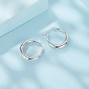 925 Sterling Silver White Gold Plated Earrings 3.0*0.7cm for Women-4