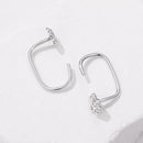 S925 Silver Brass and White Gold Plated 1.4cm Earrings for Women-5