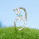 925 Sterling Silver Synthetic Turquoise Pendant 0.5*1.5cm for Women-2