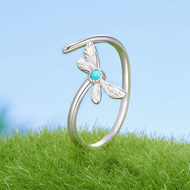 925 Sterling Silver Synthetic Turquoise Pendant 0.5*1.5cm for Women - 0