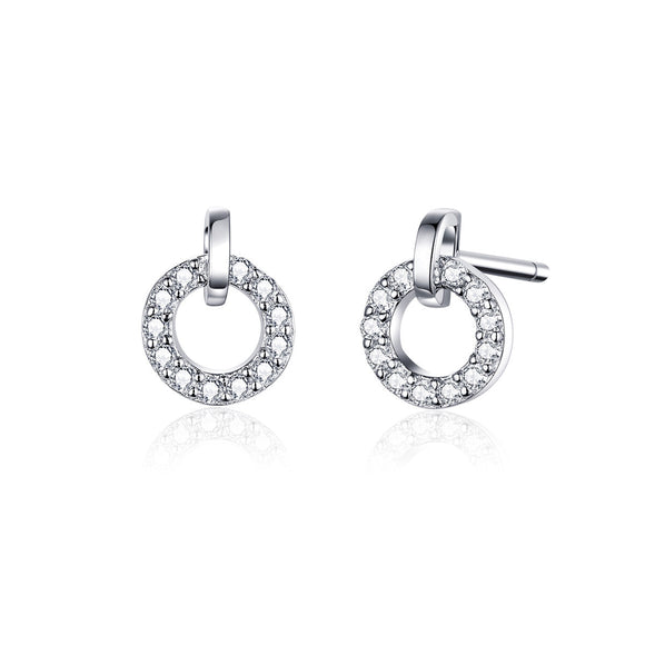 925 Sterling Silver Pavé Setting CZ Earrings