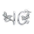 925 Sterling Silver Earrings with Pavé Setting CZ-1