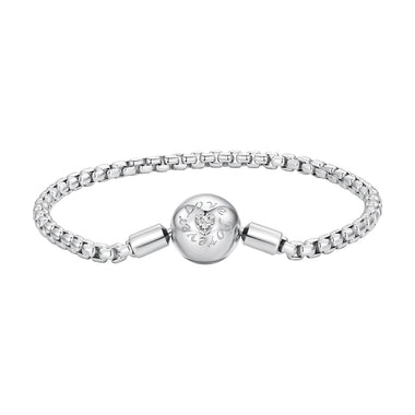 925 Sterling Silver Bracelet 19cm with CZ Stones for Women - 0