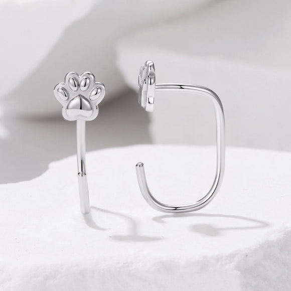 925 Sterling Silver Plated White Gold Earrings for Women