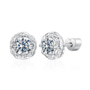 925 Sterling Silver 0.5 Carat Moissanite Earring for Women-1