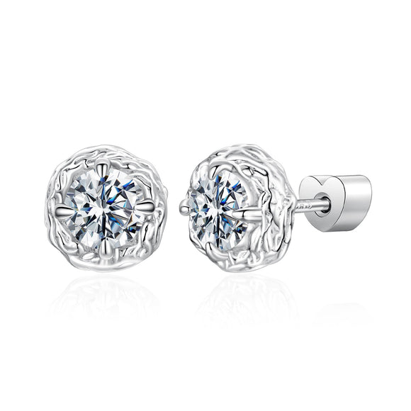 925 Sterling Silver 0.5 Carat Moissanite Earring for Women