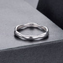 925 Sterling Silver Moissanite Ring with 0.15-0.2cm Gems for Women - Size 6-4