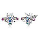 925 Sterling Silver Pavé Setting CZ Earrings for Women-1