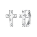 925 Sterling Silver Hoop Earrings with Pavé Setting CZ, 1.3x0.8cm, for Women-1