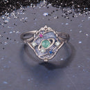 925 Sterling Silver Pendant 1.5*1.2 cm with Enamel and CZ for Women-3