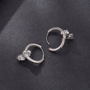 925 Sterling Silver Moissanite 0.20 Carat Earrings Plated White Gold for Women-5