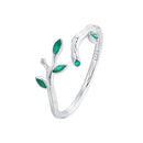 925 Sterling Silver Enamel Waves Ring for Women-1