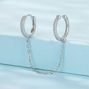 S925 Sterling Silver Earrings with Pavé Setting CZ for Women-5