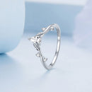 925 Sterling Silver Oxidized Pavé Setting CZ Ring Size 6 for Women-1