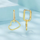 925 Sterling Silver Earrings with Love Pendant for Women-6