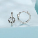 925 Sterling Silver Oxidized Silver Earrings 1.3x0.8cm for Women-2