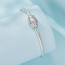 925 Sterling Silver Bracelet with CZ 17cm for Women-1