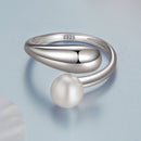 925 Sterling Silver Quality Shell Pearl Ring for Women-3