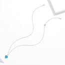 925 Sterling Silver Plated Translucent Opal Necklace 45cm for Women-5