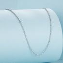 925 Sterling Silver Plated Platinum Necklace 400+50mm for Women-3