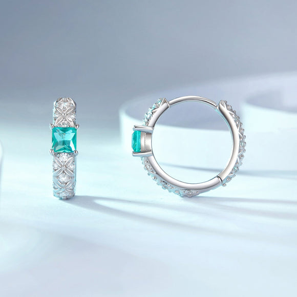 925 Sterling Silver Pavé Setting CZ Earrings for Women