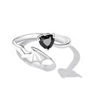 925 Sterling Silver Oxidized Pavé Setting CZ Ring-4