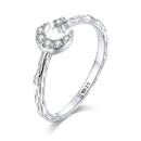 925 Sterling Silver Custom Ring with Pavé Setting CZ-1