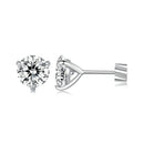 925 Sterling Silver Moissanite Earring 0.7cm White Gold Plated for Women-6