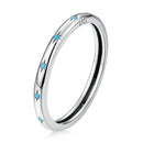 925 Sterling Silver Turquoise Oxidized Silver Ring Size 6 for Women-1