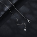 925 Sterling Silver 5mm Moissanite Necklace with Pavé Setting in White Gold, 450mm Length for Women-7