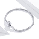925 Sterling Silver Plated Platinum 17cm Bracelet for Men-2