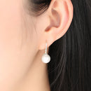 925 Sterling Silver Genuine Shell Pearl Earrings for Women-6