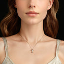 925 Sterling Silver 0.20 Carat Moissanite Necklace for Women-5