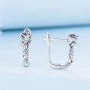 925 Sterling Silver Earrings with Oxidized Finish for Women-2