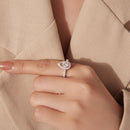 925 Sterling Silver Moissanite 1 Carat Pendant Ring Size 6 for Women-7