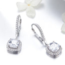 925 Sterling Silver Plated Gold Pavé Setting CZ Earrings for Women-2