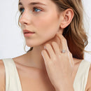 925 Sterling Silver & Natural Jade Pavé Setting Ring for Women-9