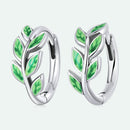925 Sterling Silver Enamel Oxidized Silver Earrings for Women, 1.2*0.5cm-5