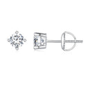 925 Sterling Silver Earrings with Moissanite in Style S, 0.5cm for Women-2