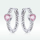 925 Sterling Silver CZ Earrings with Pavé Setting 1.3cm for Women-5