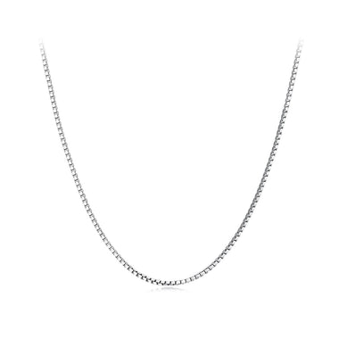 925 Sterling Silver Necklace 400mm with Platinum Plating for Women - 0